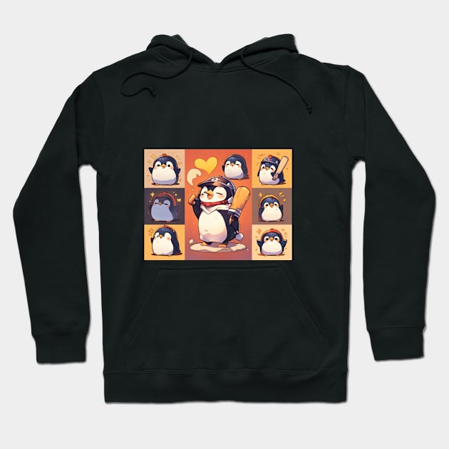 Cute penguin, funny anime penguin Hoodie by TrendsCollection